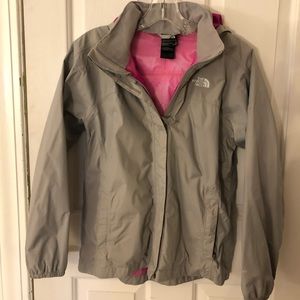 Grey North Face Windbreaker/Rain coat